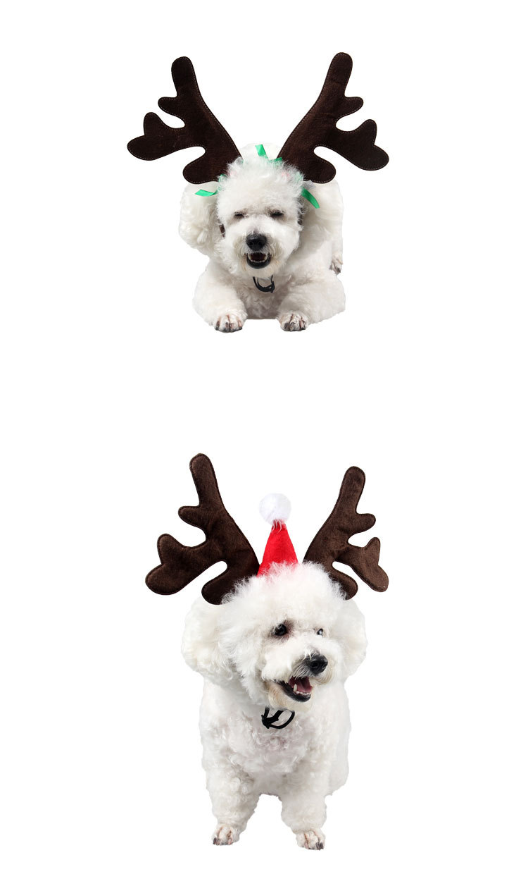 Latest Sweet Pet Christmas Accessories Antler Pet Headwear for Dogs Cats Wholesale