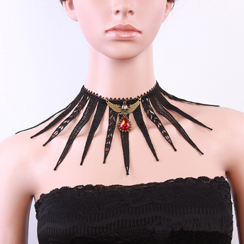 Overdreven Lace vrouwelijke Choker verstelbare Choker ketting