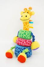 Plush giraffe with rotary body