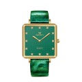Fashion Macaron Color Lady Leather Square Watch