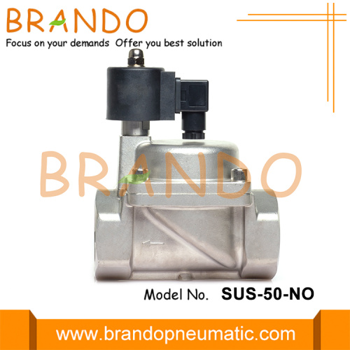 Valvola a solenoide a pistone aperto normale SS304 2 &#39;&#39;