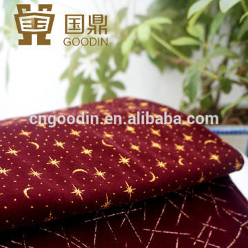 STOCK TEXTILE GILDED FABRIC FLOCKING