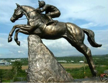 Bronze Jumping Horse Statue HVLA-233R