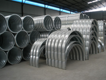 Corrugated steel drain pipe used for road culvert