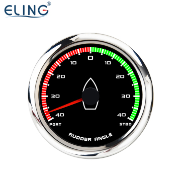 Universal Rudder Angle Indicator Gauge with Red Backlight for Marine Vessels