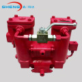 Casting type duplex inline oil filter housing set