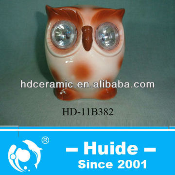 Owl Shape Garden Ceramic Solar light