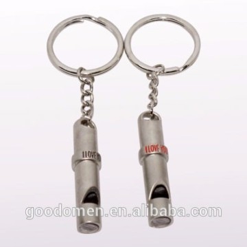 metal police whistle keychain ,whistle key finder keychain