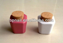 red nail art ceramic bottle/nail liquid empty bottle