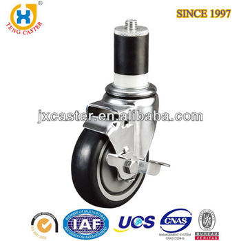 Expanding Adapter Stem Swivel Caster with TPR wheel