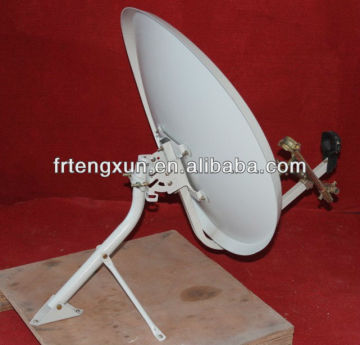 KU elliptical satellite dish antenna horixontal size larger than vertical size