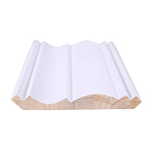 White Primed Wood Interior Ceiling Moulding Decorative Cornice Moulding