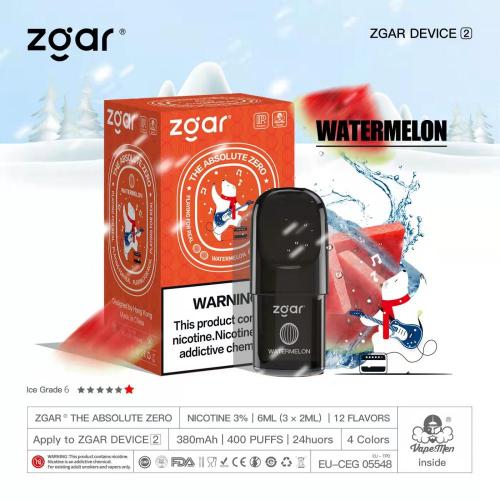 Zgar 2021 Горячая продажа одноразовых вейпинговых стручков
