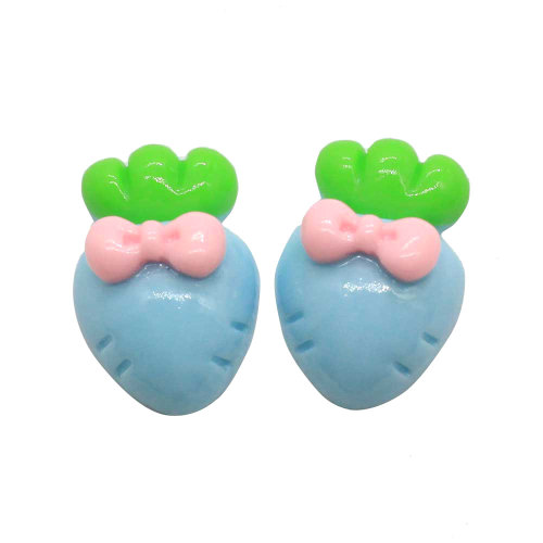 Belle Flatback végétale résine carotte Bowknot ornements artisanat pince à cheveux faisant des fournitures enfants cuisine cuisine jouets