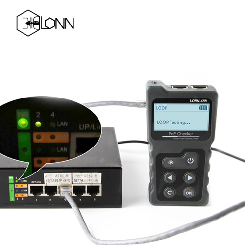 Test alimentazione PoE Cat5 Cat6 Lan Tester