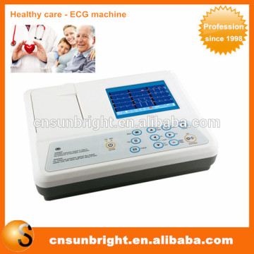 12-lead Digital 3-channel Electrocardiograph ECG/EKG Machine with interpretation
