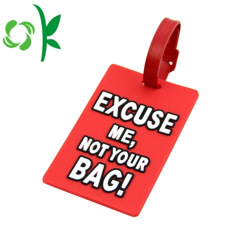 Bulk Embossed Cartoon Custom Luggage Tag with Strap