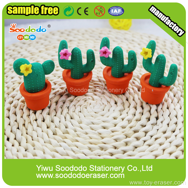 The cactus modelling rubber eraser for home decoration