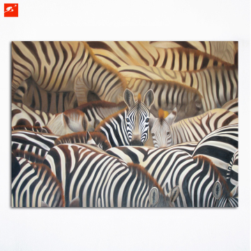 A Herd of Zebras Canvas Print