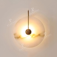 Modern Luxury Alabaster Sconces: Marble Wall Lamps for Bedroom
