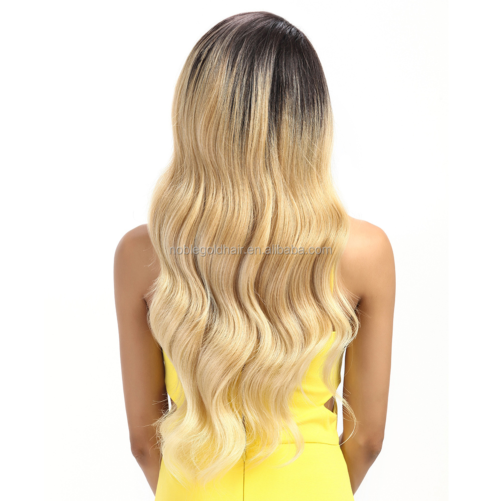 Rebecca Lace front synthetic wave hair wigs ombre color popular body wave high temperature 28inch long wavy wig