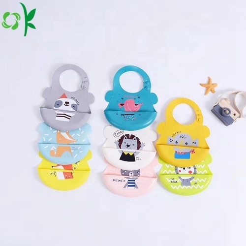 Animal Design Soft Waterproof Silicone Baby Bibs