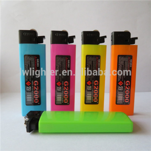 80.5mm Disposable Solid Color Flint Plastic Lighter With Logo