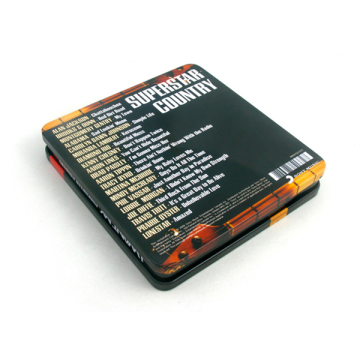 wholesale rectangular music DVD tin packaging box