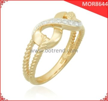 18K yellow golden plated braided style women infinity rings, new arrival infinity women infintiy engagement rings