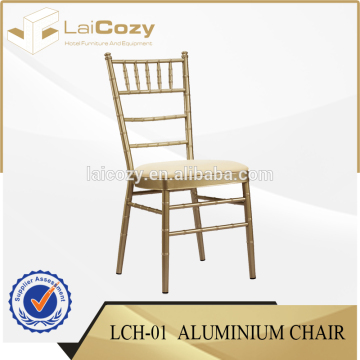 Banqueting aluminium used dining chairs/ banquet chairs/ gold banquet chair