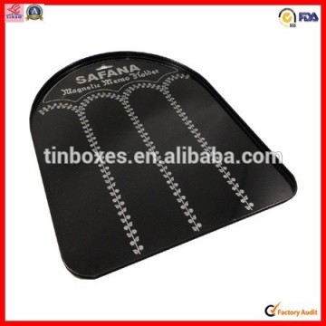 FDA embossed round metal tin tray
