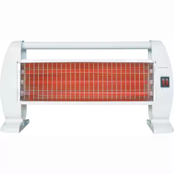 White Electric Quartz Heater with Tip-Over Protection