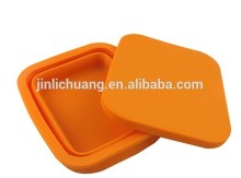Different Sizes Food Grade Houseware Silicone Foldable Lunch Box