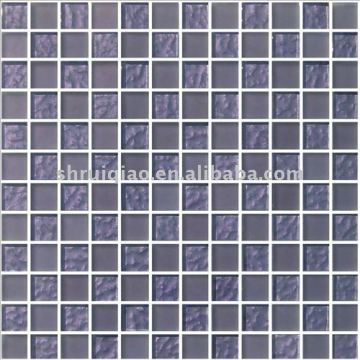 Glass bumpy crystal and alumium foil tile copper metal mosaic tile