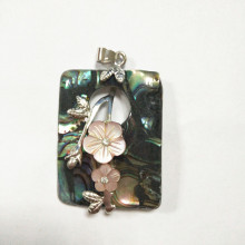 Customized MOP design & 925 sterling silver jewelry necklace pendant