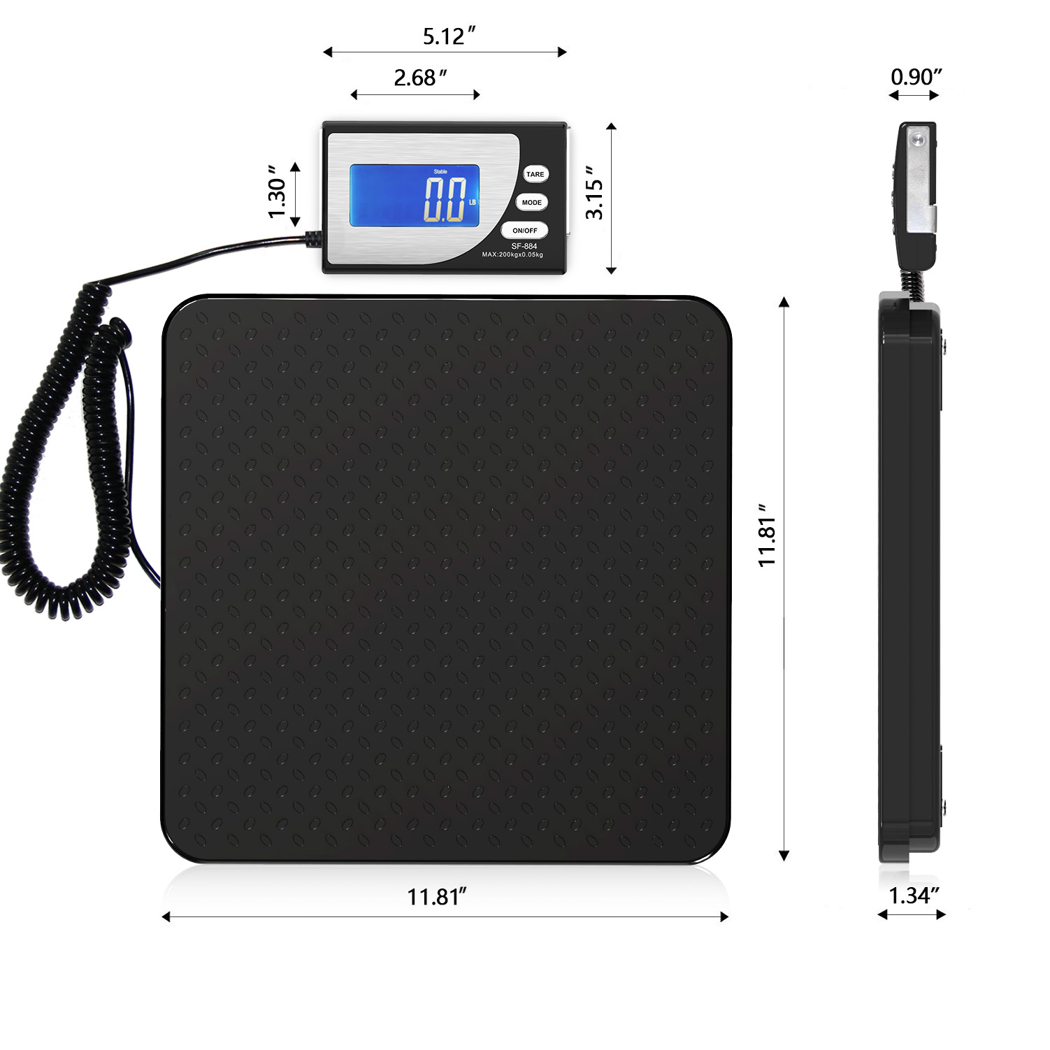 SF-884 200kg/50g LCD Display Digital Postal Scale