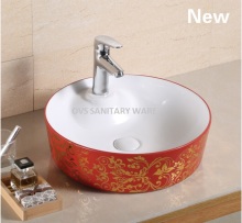 popular red washing basin