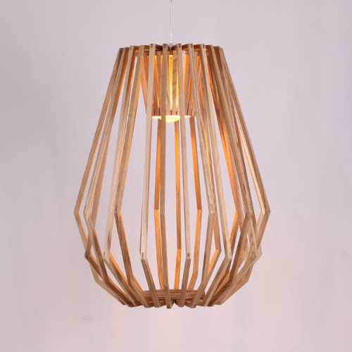 LEDER Kayu Kontemporer Pendant Lampu