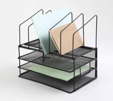 Wire Metal Mesh Document Tray with Rack