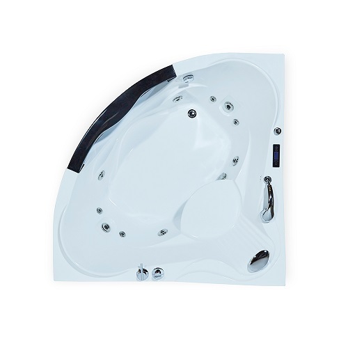 Acrylic Triangle Bathtub Whirlpool for 2 Person Bathtub