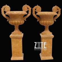 Modern Decoration nature yellow stone flowerpot