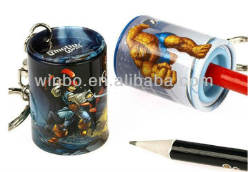 tin pencil sharpener with key chain