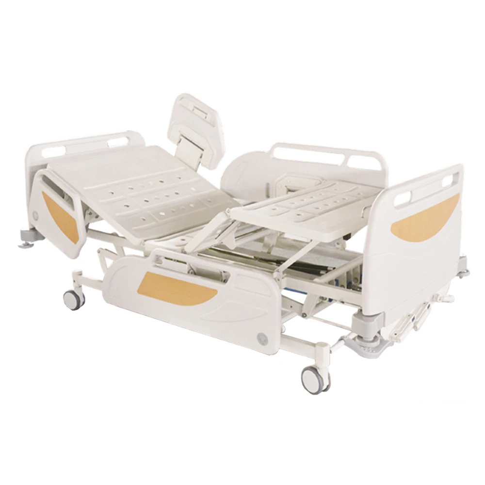 4 Crank Hospital Bed Electric Manual ABS Medical Equipment