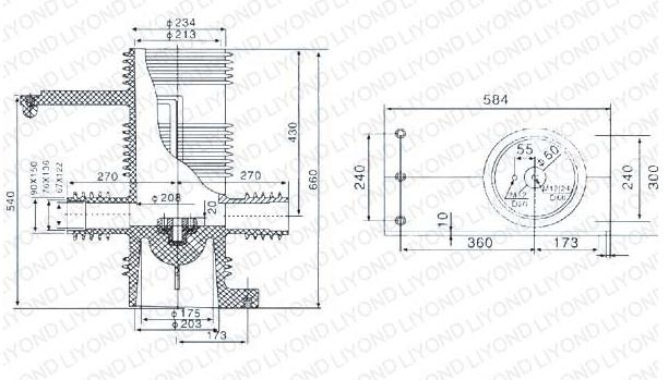 CTH9-40.5KV Shielded insulator contact box busbar insulator for switchgear LY111