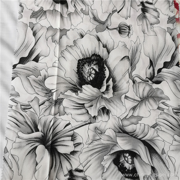 Stock LotViscose Floral Poplin Rayon Printed Fabric