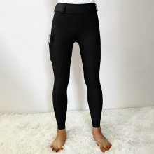 Black Kid&#39;s Età 6-15 Pantaloni da equitazione elastico a 4 vie