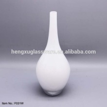 Handblown Wedding Decoration White Vase, Single Flower Vase