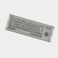 Teclado de metal industrial com trackball para quiosques