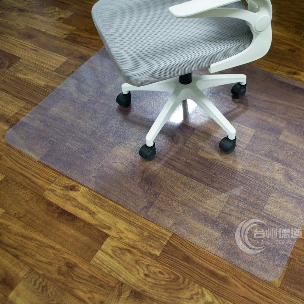 Rectangular Transparent Custom logo PC Office Chair Mat
