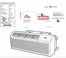 7000BTU Kanion PTAC Cooling and Heating Units - Window Air Conditioners